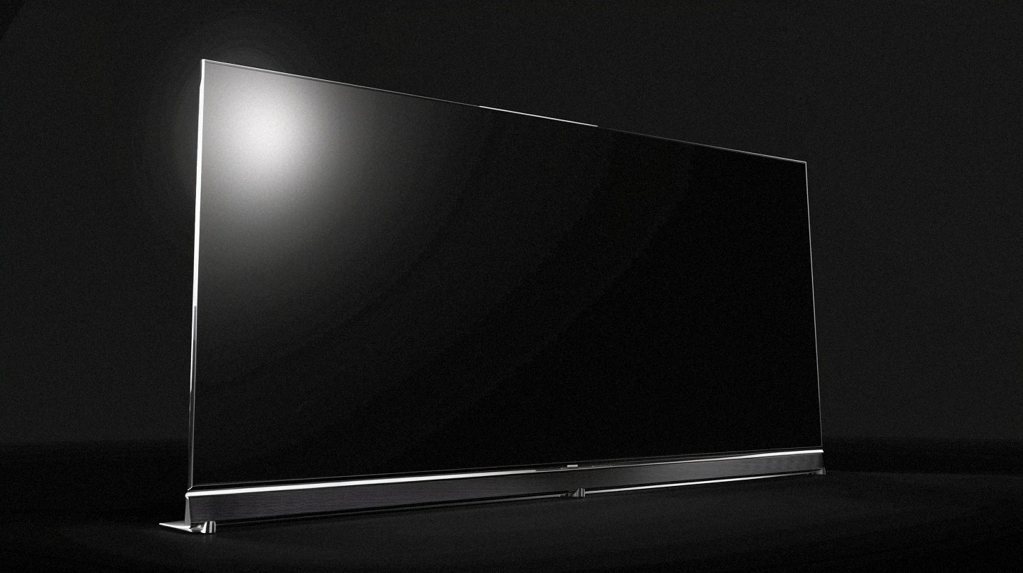 The Titanium TV in a still, timeless interior at dusk.