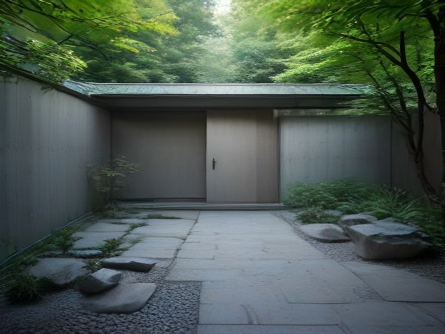 Side yard — gravel garden