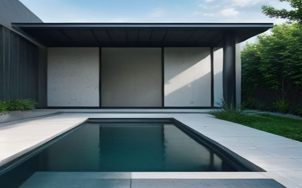 Back garden — reflecting court
